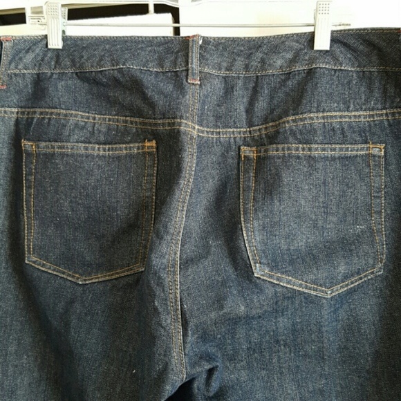 Dark Wash Jeans with Hints Metallic Gold - Picture 2 of 6